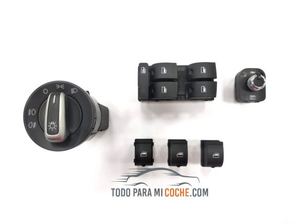 kit botones juego audi a4 b6 b7 8e exeo mando luces (2)