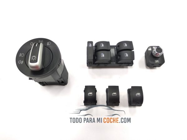 kit botones juego audi a4 b6 b7 8e exeo mando luces (3)