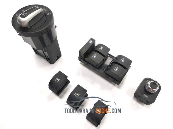 kit botones juego audi a4 b6 b7 8e exeo mando luces (6)